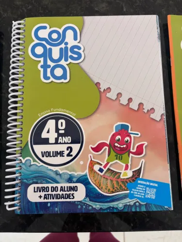 Material escolar conquista novo volume 1 e 2 do 4 ano