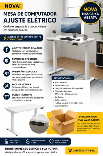 MESA COM AJUSTE ELÉTRICO DE ALTURA - NOVA