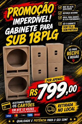 Gabinete sub 18plg 