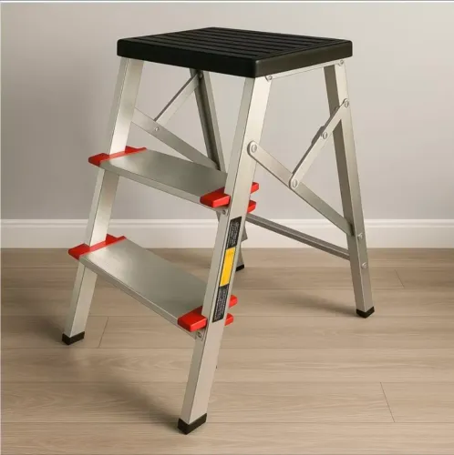 VENDO Escada NOVA de Alumínio, Resistente até 150kg, 3 Degraus antiderrapante e dobrável