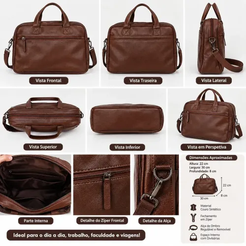 Bolsa feminina Couro Fino