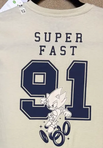 CAMISETA MANGA LONGA SONIC - C&A TAM. 12 - COM ETIQUETA (NOVA)