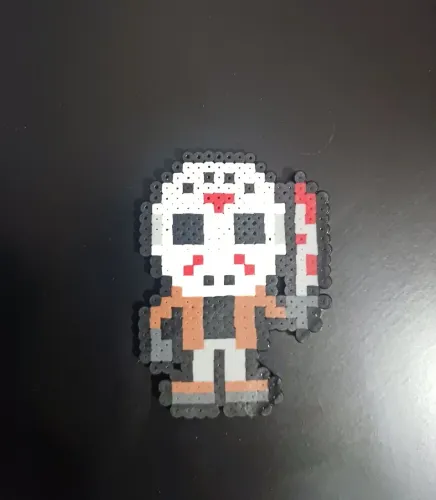 Hama Beads personalizado Jason - Peça decorativa ou chaveiro