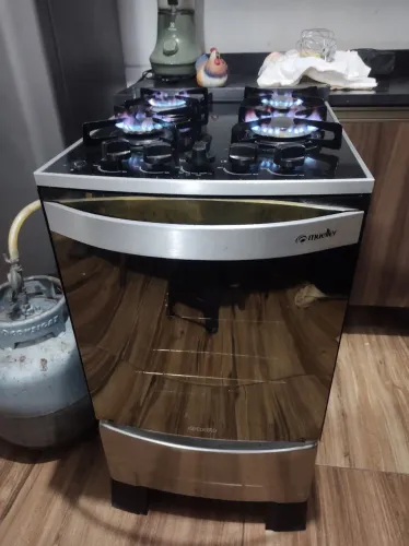 FOGÃO MUELLER MESA DE VIDRO EM PERFEITO ESTADO. LINDO FUNCIONANDO TUDO 