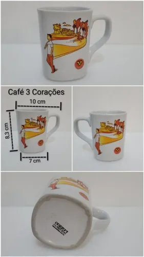XÍCARA CAFÉ 3 CORAÇÕES VINTAGE -PEÇA ESPECIAL PARA COLECIONADORES DE ITENS ANTIGOS