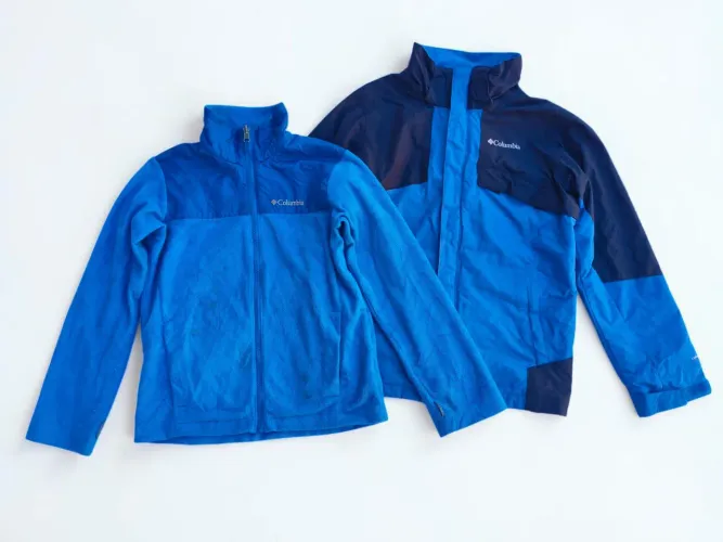Jaqueta 2em1 Columbia interchange Omni Tech fleece juvenil Tam 10/12 Anos ou PP feminino