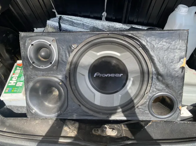 Caixa trio pioneer completa + módulo e bateria 