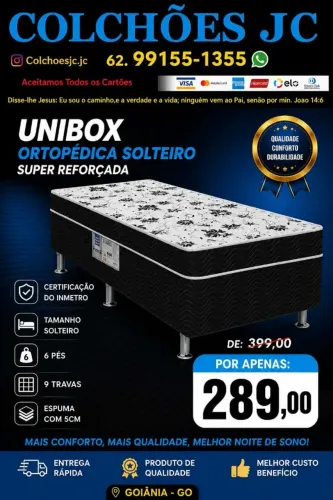 cama box solteiro 289,00