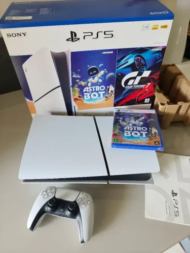 Ps5 slim 1 tera mídia física c/nota fiscal