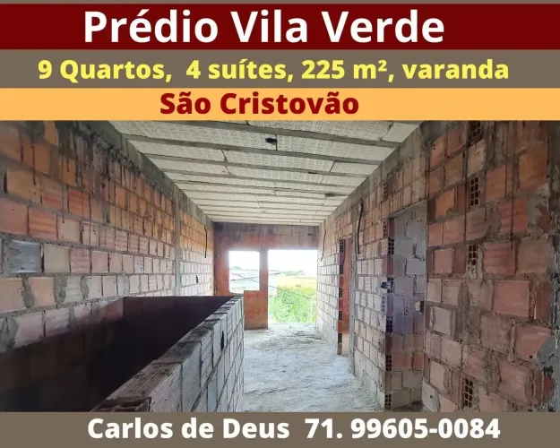 Oportunidade: Prédio 3 andares ,9  Quartos, 4 Suítes, 225m², varanda,  Jardim Vila Verde, 
