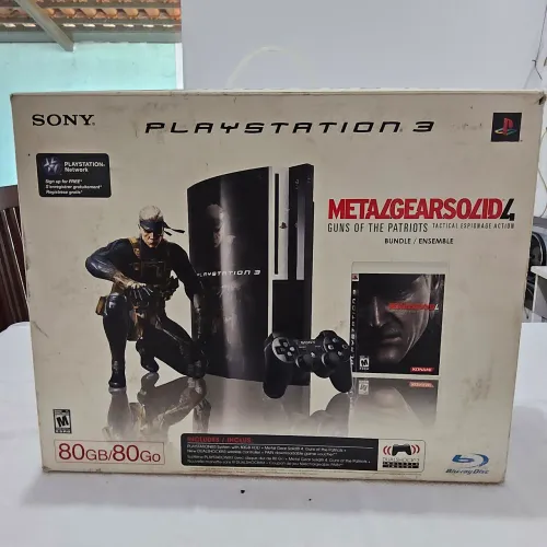 Ps3 fat edição especial metal gear solid 