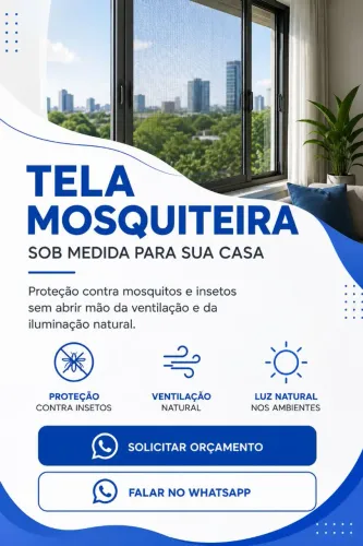 Telas Mosquiteiras sob medida, venda e instalação