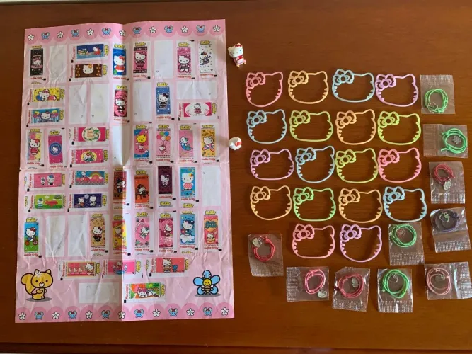 lote de produtos da hello kitty