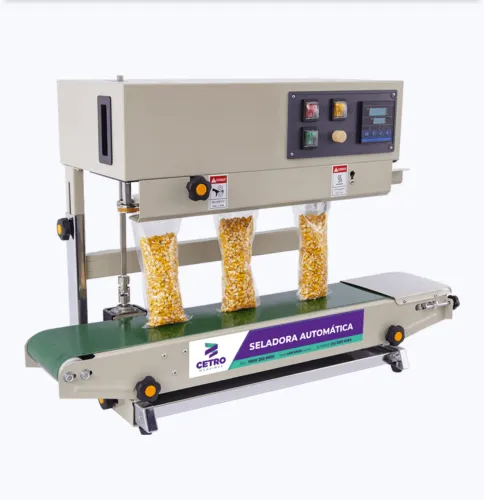 Seladora Automática Contínua Com Selagem Horizontal e Vertical.