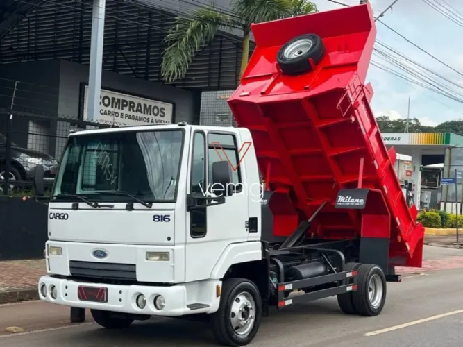 Caminhão 3/4 Ford Cargo 816 Caçamba Milnane Ñ 815 710 915