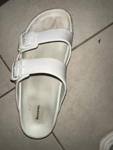 Sandália birken reserva branca