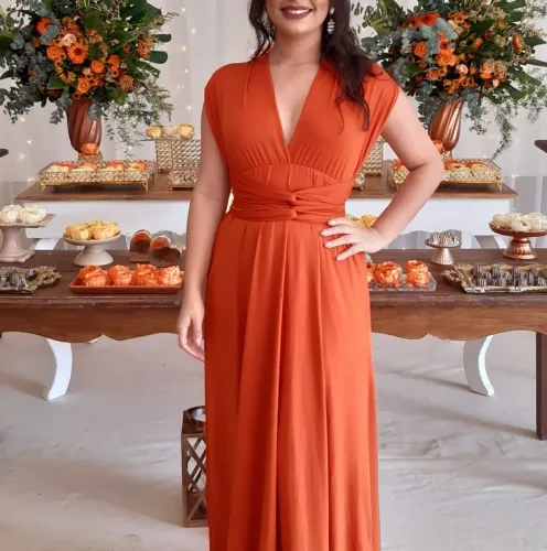 Vestido Terracota Casamento