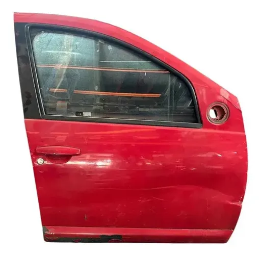 Porta Dianteira Direita Renault Sandero 2010 Pelada Vermelho