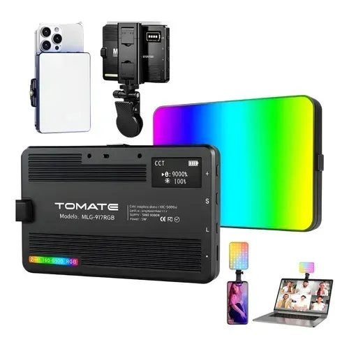 Iluminador Led portátil RGB