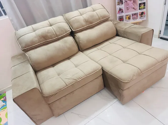 Sofá retrátil 3 lugares