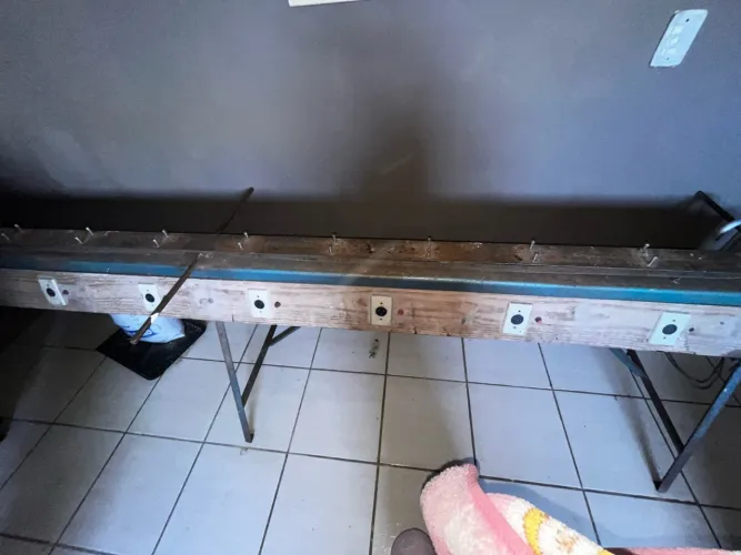 Mesa corrida de serigrafia com berços
