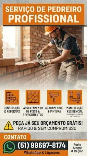 Serviços pedreiro e pequenos reparos