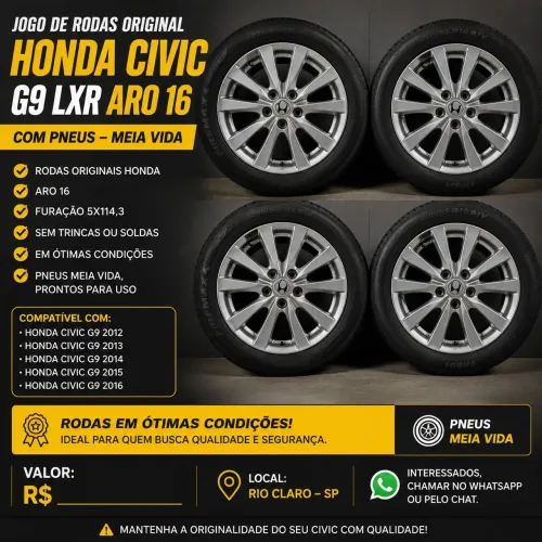 Rodas originais Civic g9 