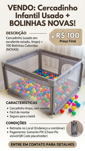 Cercadinho infantil 