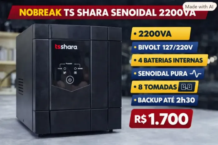 NOBREAK TS SHARA SENOIDAL 2200VA