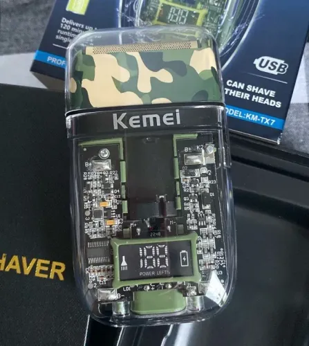 Barbeador Kemei km-TX7 camuflado
