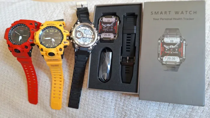 1 smart whach+3 relógios (porteira fechada)