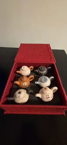 mini bules chineses yixing zisha ceramica 6 peças