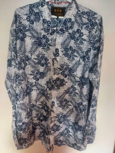 camisa premium palatino mens wear - floral - tam 7 (g3/plus size)