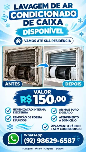 Lavagem de Ar condicionado de Caixa