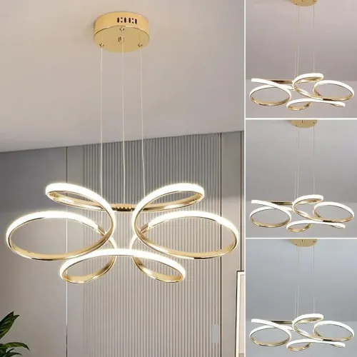 OPORTUNIDADE: Par de Lustres Pendentes LED Modernos (Estilo Pétalas) - NOVOS