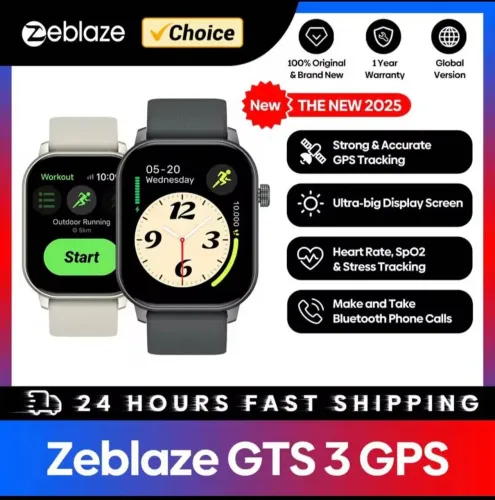 Relógio Zeblaze GTS 3 com GPS integrado - ORIGINAL E LACRADO