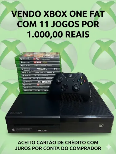 Xbox one Fat com jogos
