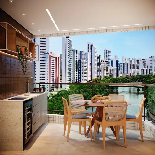 TERRAZA BEIRA RIO | Apartamento de 4 quartos na Madalena | Alto Padrão