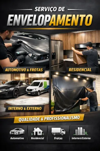 SERVIÇO DE ENVELOPAMENTO - AUTOMOTIVO, RESIDENCIAL E FROTAS