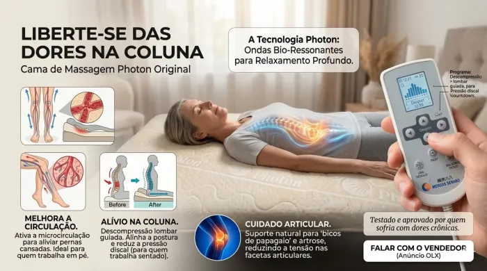 CHEGA DE DOR NA COLUNA - Cama de Massagem Casal KENKO