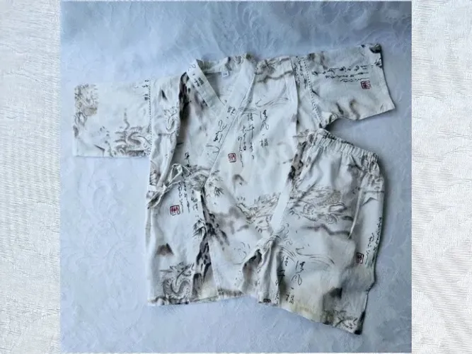 kimono jinbei infantil menino branco