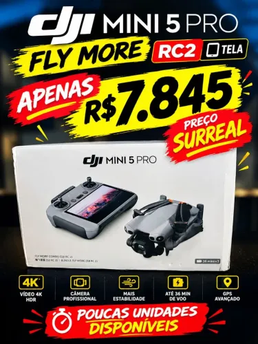 DJI Mini 5 Pro combo fly more RC2 tela (LACRADO) O MENOR PREÇO DISPARADO SEM IGUAL