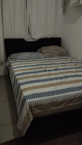 Colchão casal + cama box com cabeceira 