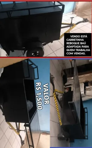 carretinha reboque baú 