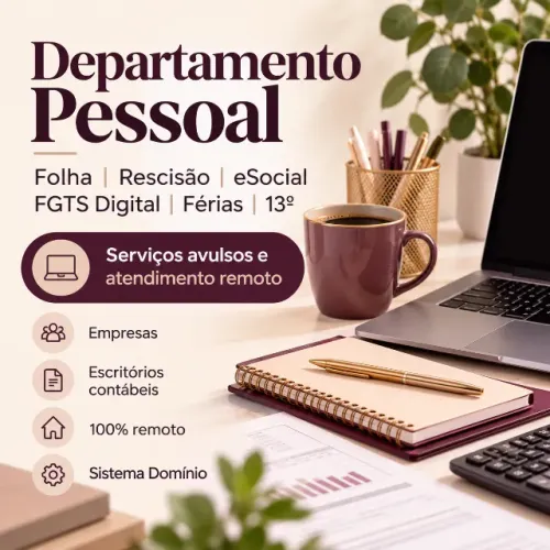 Departamento Pessoal | Folha, Rescisão, eSocial e FGTS