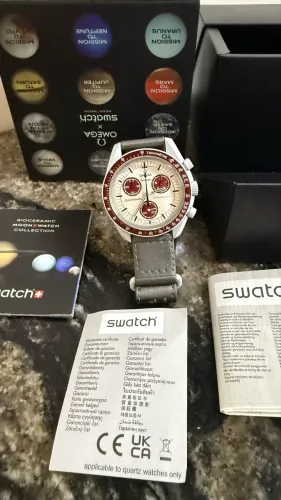 Relógio Omega x Swatch Moonswatch Mission to Pluto novo