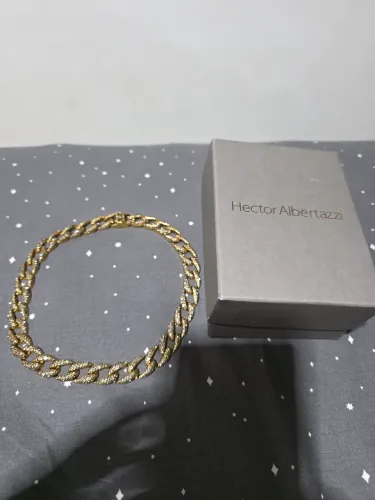 Colar Hector Albertazzi light grumê ouro vintage