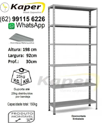 Prateleira de Aço profundidade 30cm ( nova ) Promoção