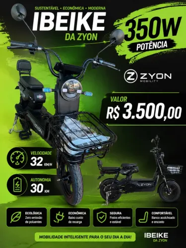 Zyon iBeike 350W, a moto elétrica perfeita para o seu dia a dia