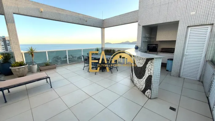 COBERTURA EXCLUSIVA NO BOQUEIRÃO  VISTA PANORÂMICA DE TODA A ORLA DE SANTOS